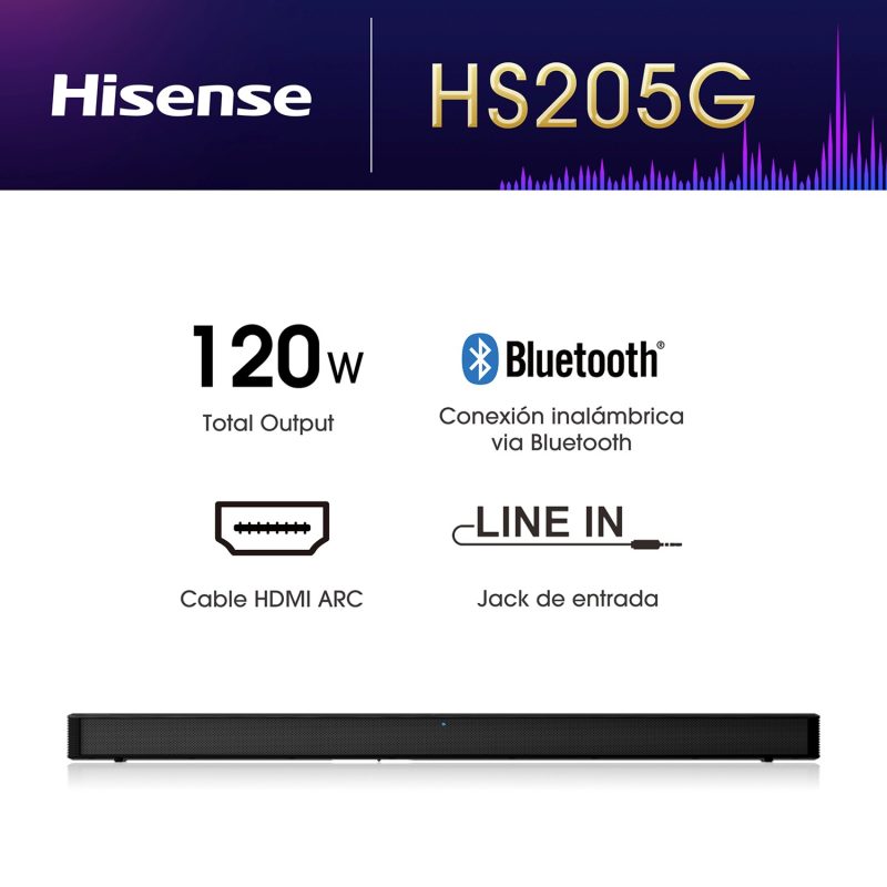 barra de sonido hisense hs205g