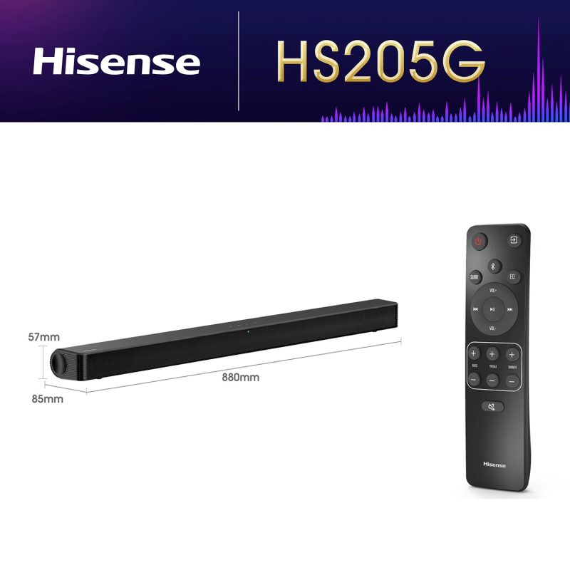barra de sonido hisense hs205g