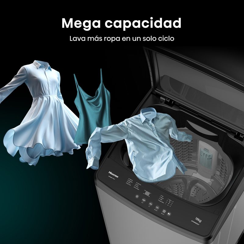 lavadora hisense WT3W1823UT capacidad