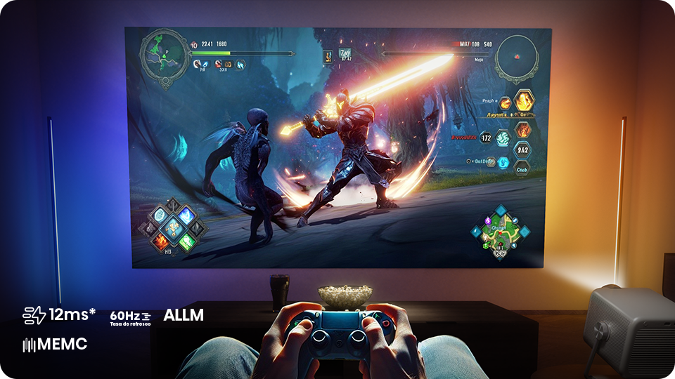 miniproyector hisense m2 pro 60 Hz gamming