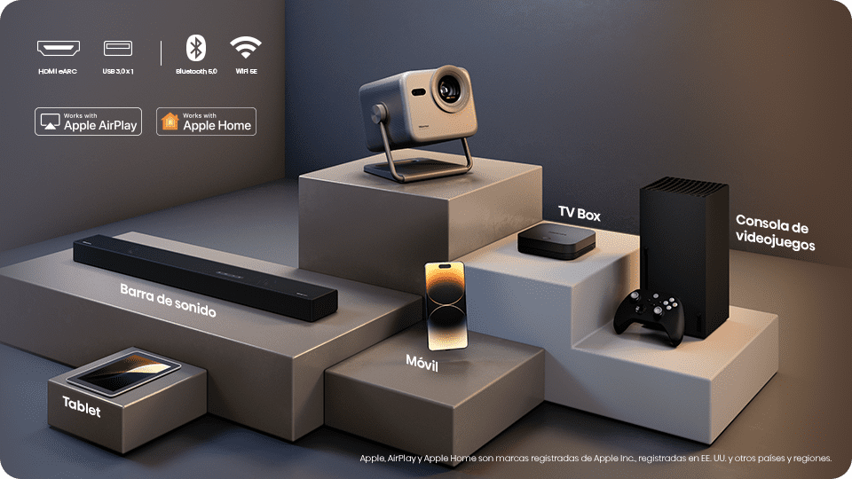 miniproyector hisense m2 pro multiples conexiones