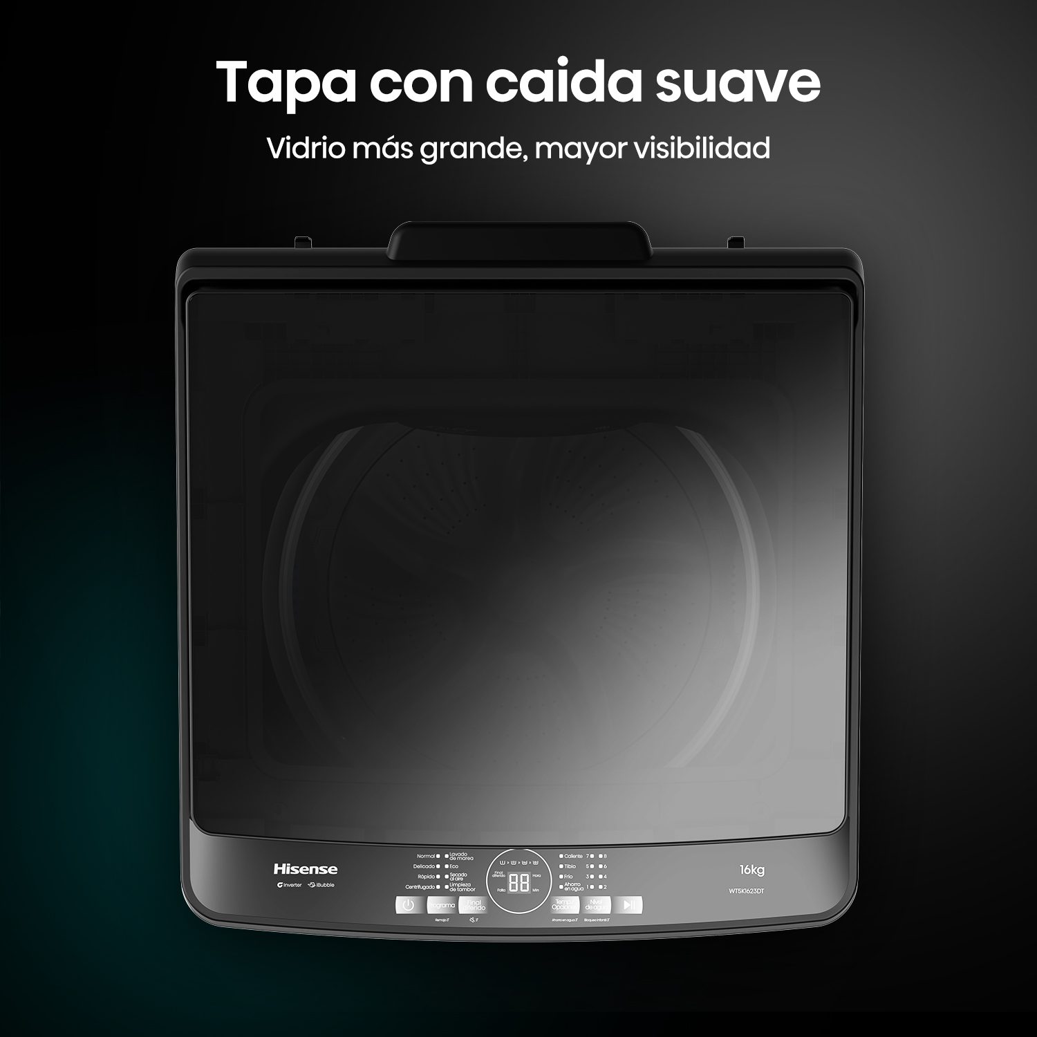 Lavadora Hisense carga superior WT5K 16 kg