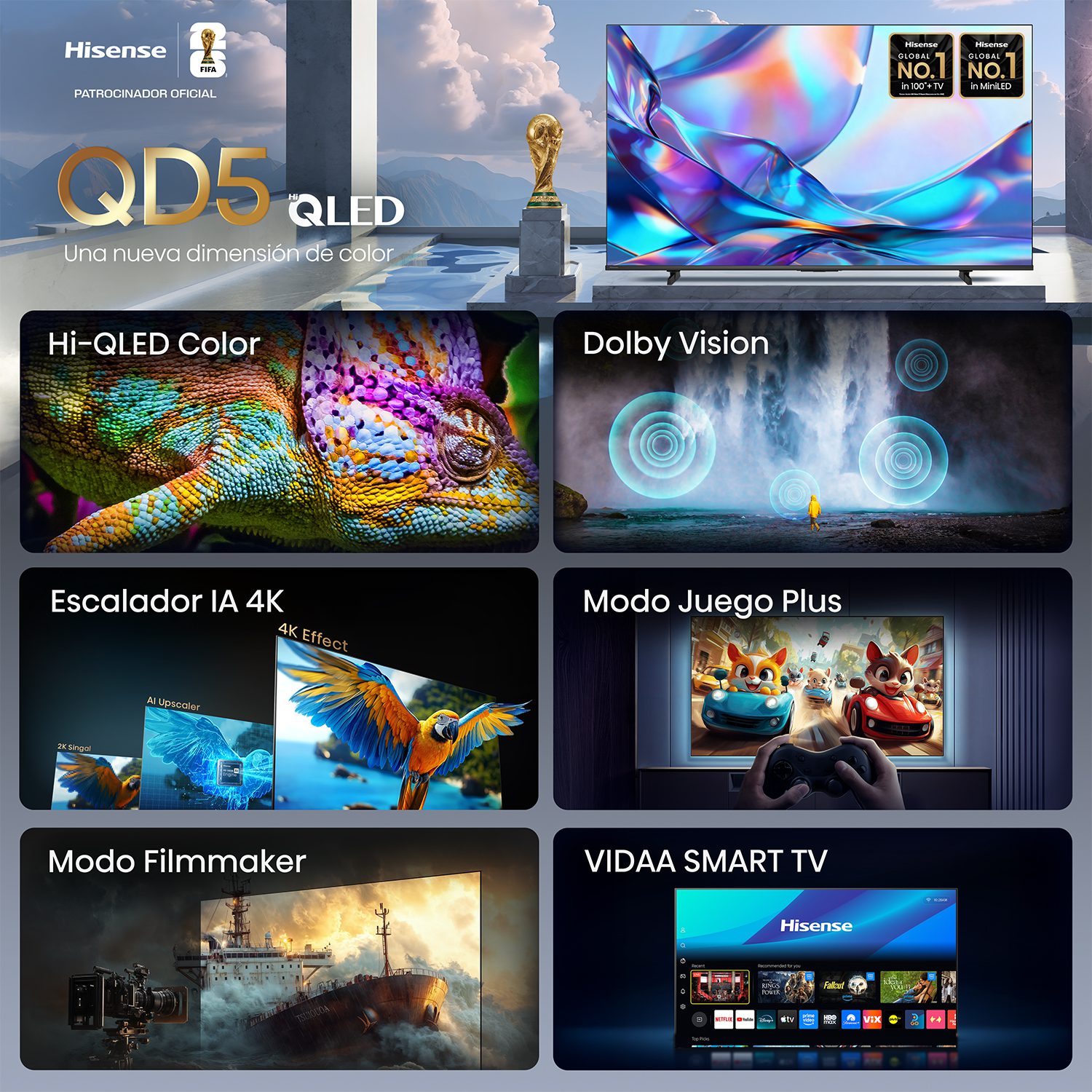 Televisor Hisense Hi-QLED 4K QD5SV 55"