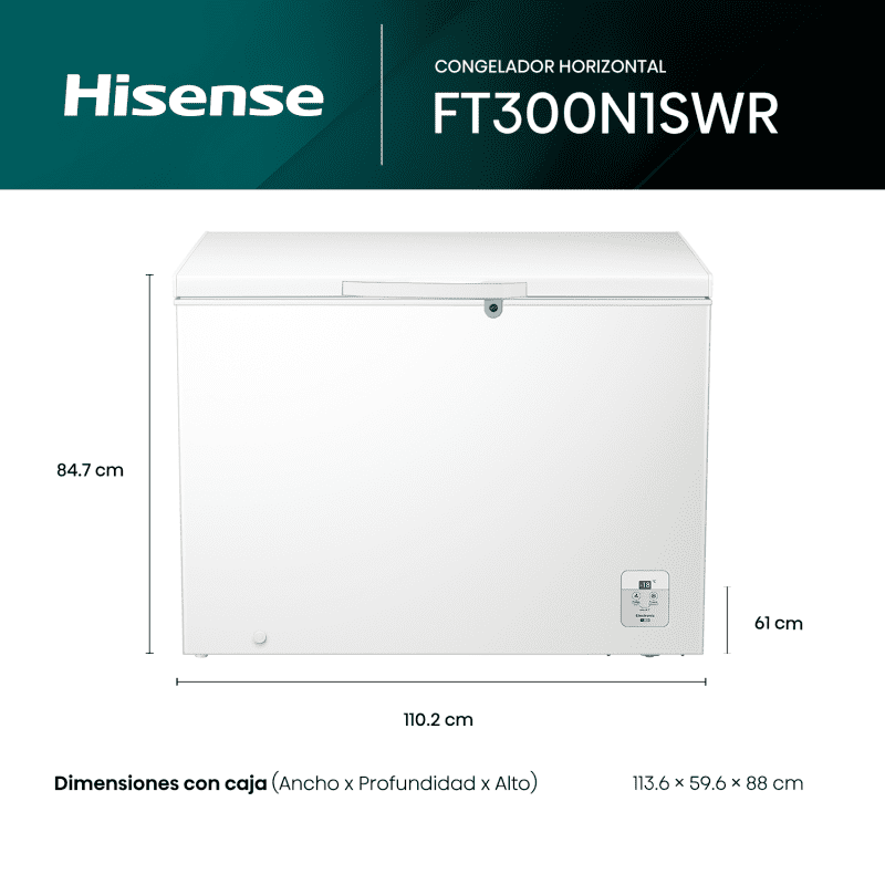 Congelador Horizontal Hisense 297 Litros BD300